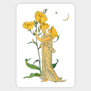 Evening Primrose by Walter Crane Magnet